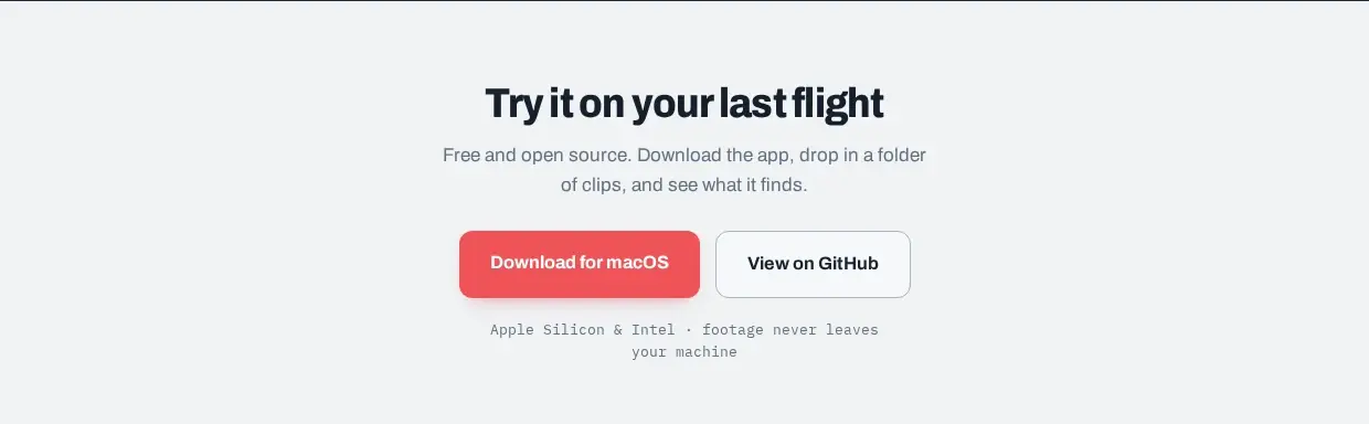 AI Clip Assembler closing call to action with GitHub and macOS download links